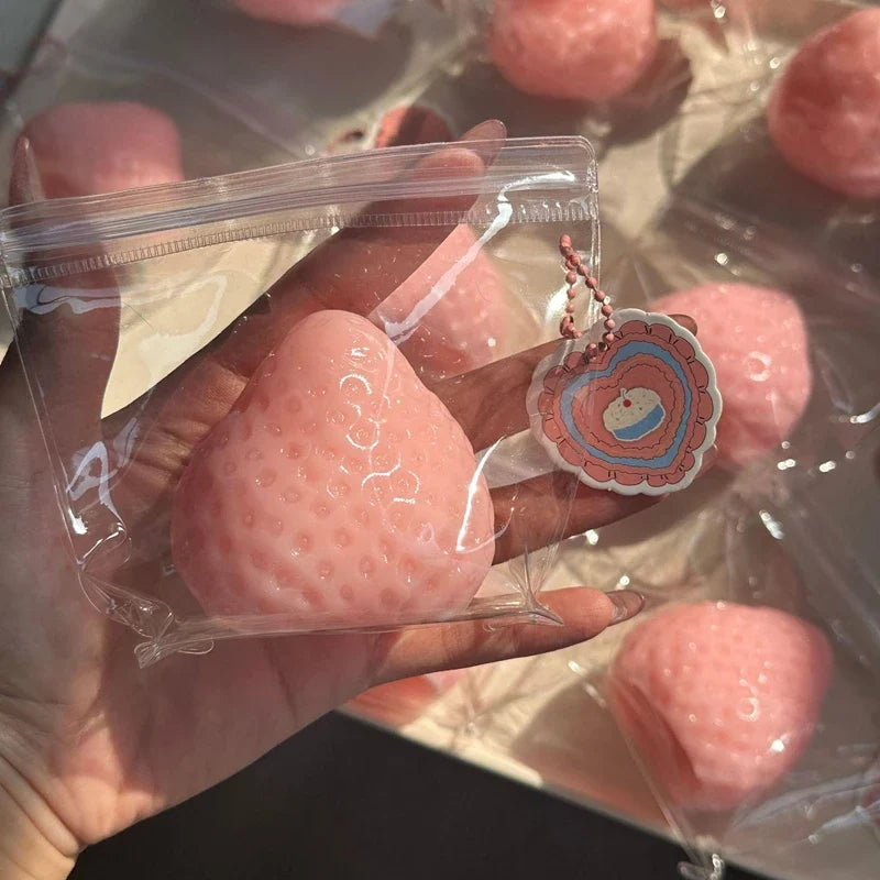 Strawberry Taba Squishy Fidget Toy – Slow Rebound Stress Relief for Kids & Adults