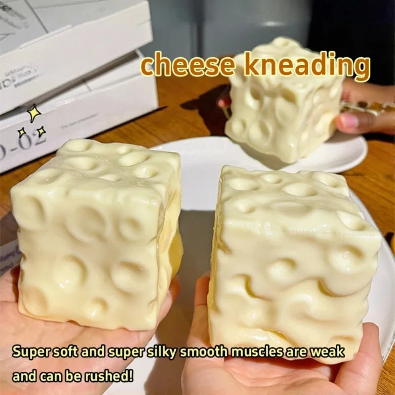 Taba Squishy Cheese Cube – Shapeable Stress Ball for Kids & Adults