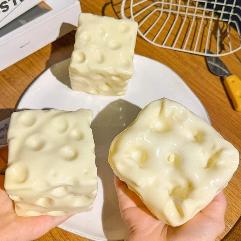 Taba Squishy Cheese Cube – Shapeable Stress Ball for Kids & Adults