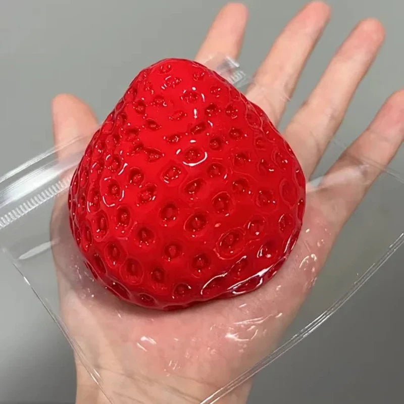 Strawberry Taba Squishy Fidget Toy – Slow Rebound Stress Relief for Kids & Adults